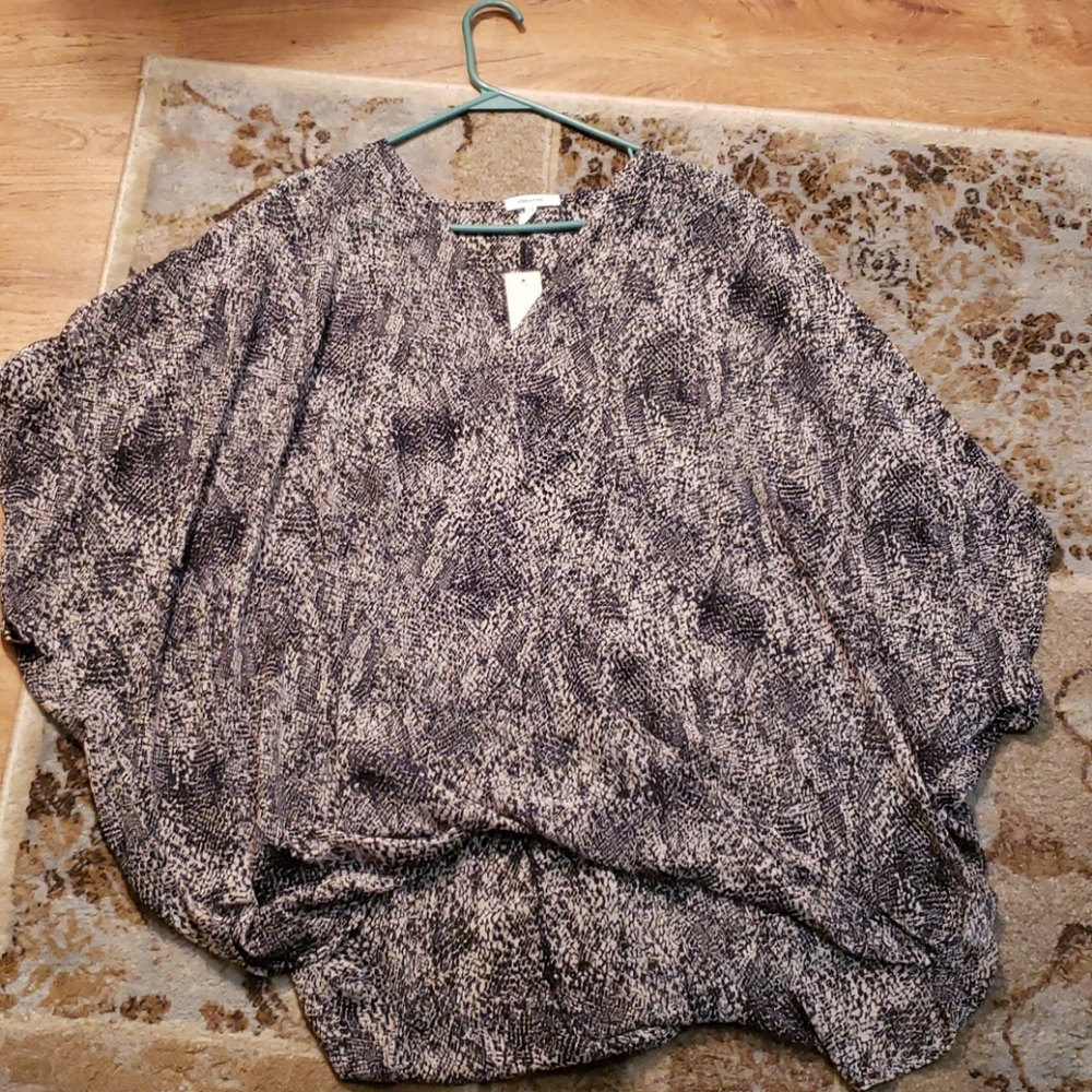 NWT Maurices Snakeskin Wrap Blouse